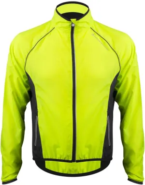| Men's Packable Windproof Jacket | High Visibility Safety Yellow Windbreaker