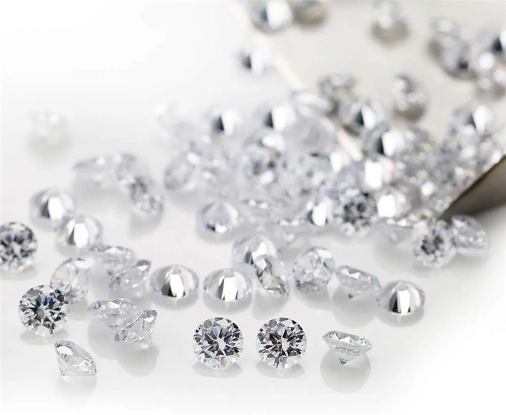 0.7-6mm Round Brilliant CZ Loose Gemstone White Color 5A 3mm Cubic Zirconia Loose Gem Stone Foy Jewelry Setting