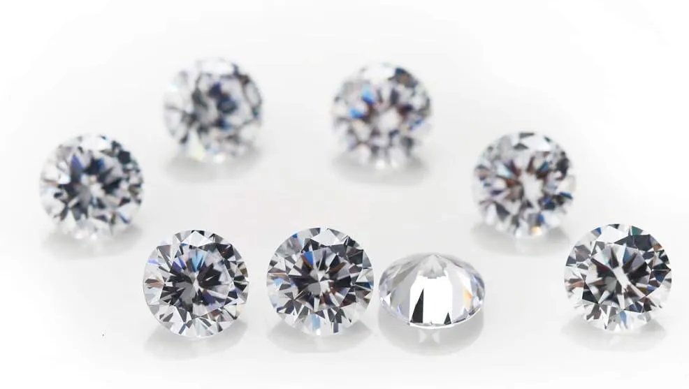 0.7-6mm Round Brilliant CZ Loose Gemstone White Color 5A 3mm Cubic Zirconia Loose Gem Stone Foy Jewelry Setting