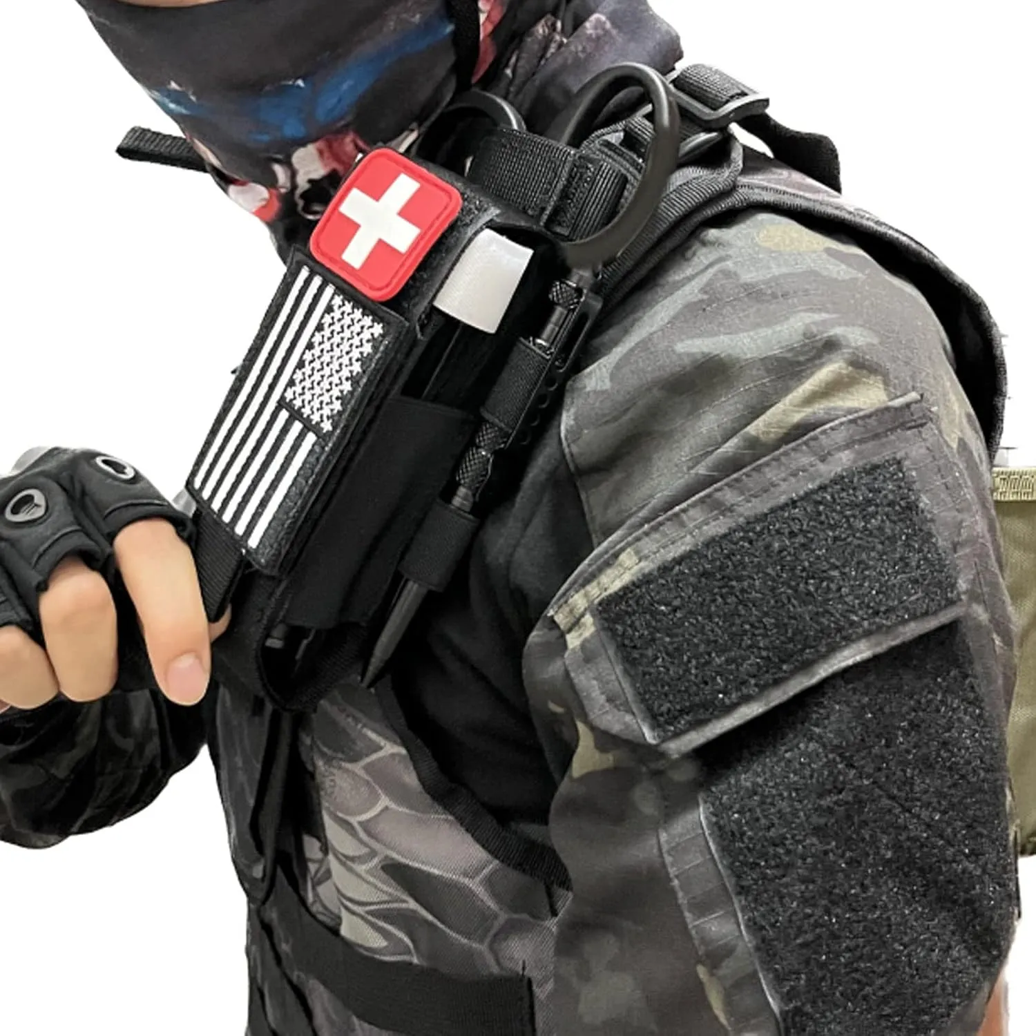 1000D Laser Cut Tactical Molle Tourniquet Holder, Molle Medical Trauma Shears Pouch EMT Scissors Bag Fit for Tourniquets