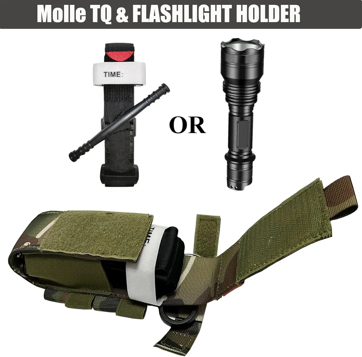 1000D Laser Cut Tactical Molle Tourniquet Holder, Molle Medical Trauma Shears Pouch EMT Scissors Bag Fit for Tourniquets