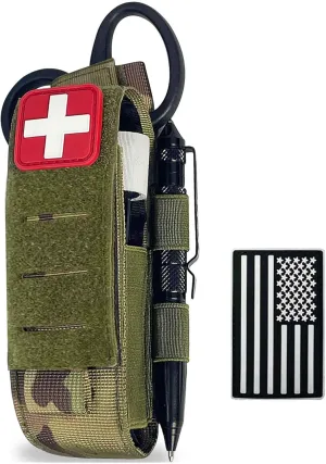 1000D Laser Cut Tactical Molle Tourniquet Holder, Molle Medical Trauma Shears Pouch EMT Scissors Bag Fit for Tourniquets