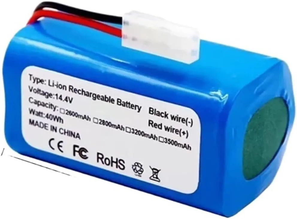 14.4V 3500mAh/3200mAh Li-ion Battery，Compatible for Aleaivy，Compatible for PUPPYOO，R30 R35, R30 Pro, Compatible for ISweep，X3 Robot Vacuum Cleaner Part(2600mAh)