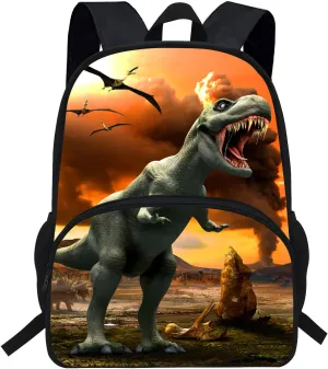 16inch Preschool Bags Boys Dinosaur Backpack Toddler Rucksack Kindergarten Elementary Kids Bookbag (D940c)