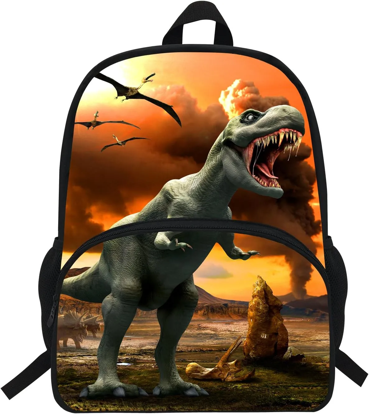 16inch Preschool Bags Boys Dinosaur Backpack Toddler Rucksack Kindergarten Elementary Kids Bookbag (D940c)