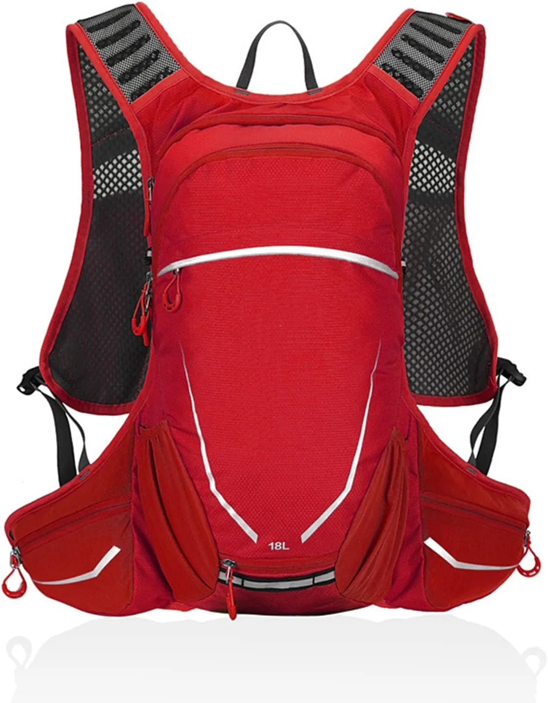18L Cycling Backpack Hydration Pack Lightweight Waterproof Rucksack,Outdoor Daypack for Men Women for Running Hiking Bicycle Camping Ski Snow,red