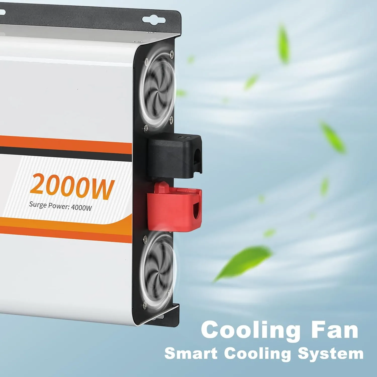 2000W Pure Sine Wave Inverter 12V DC to 120V AC Converter for Vehicles Boat Camping Outdoor Solar System, 2000 Watt Power Inverter with LCD Display, Remote Controller, USB Port, 4 AC Outlets
