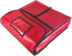 24" x 24" Insulated Pizza Delivery Bag - Holds 2 of 22" Pizza - PVC with Nylon Edges Exterior - Hot Pizza Bags for Delivery