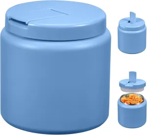 26oz Kids Thermos for Hot Food, Insulated Vacuum Food Jar with Buckle Lid, Stainless Steel Wide Mouth Leak Proof Insulated Lunch Container for School Picnic Travel, Sky Blue