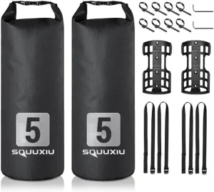 2Packs Bike Fork Bags Waterproof Roll Top Design 5L/7L Bicycle Dry Bag Fork Sacks Cycling Pack Bike Pannier for Moutain Bikes Road Bikes Electric Scooters