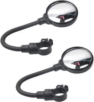 2pcs Adjustable Rearview Mirrors for Handlebar Mounted Reflective Safety Mirrors High-definition View Easy Installation for Road and Mountain
