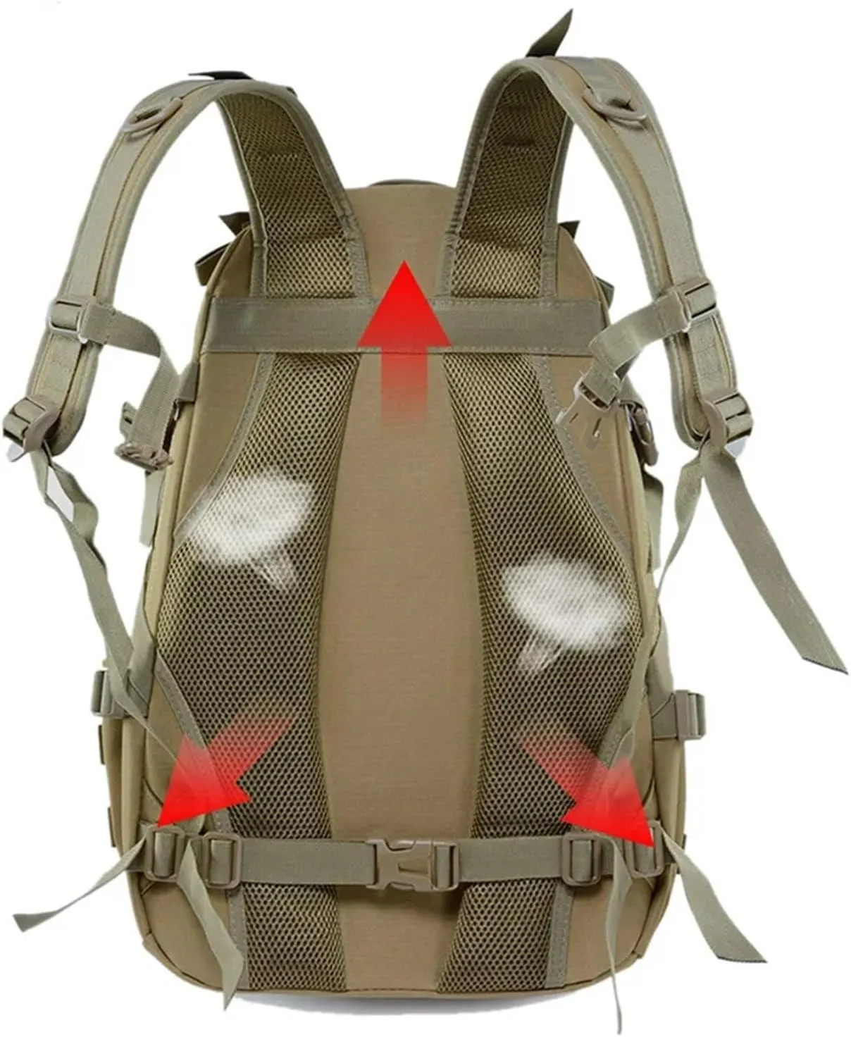30-40L Camping Backpack Men's Bag Travel Bags Climbing Rucksack Hiking Outdoor Reflective Shoulder Fishing Bag(Style2)