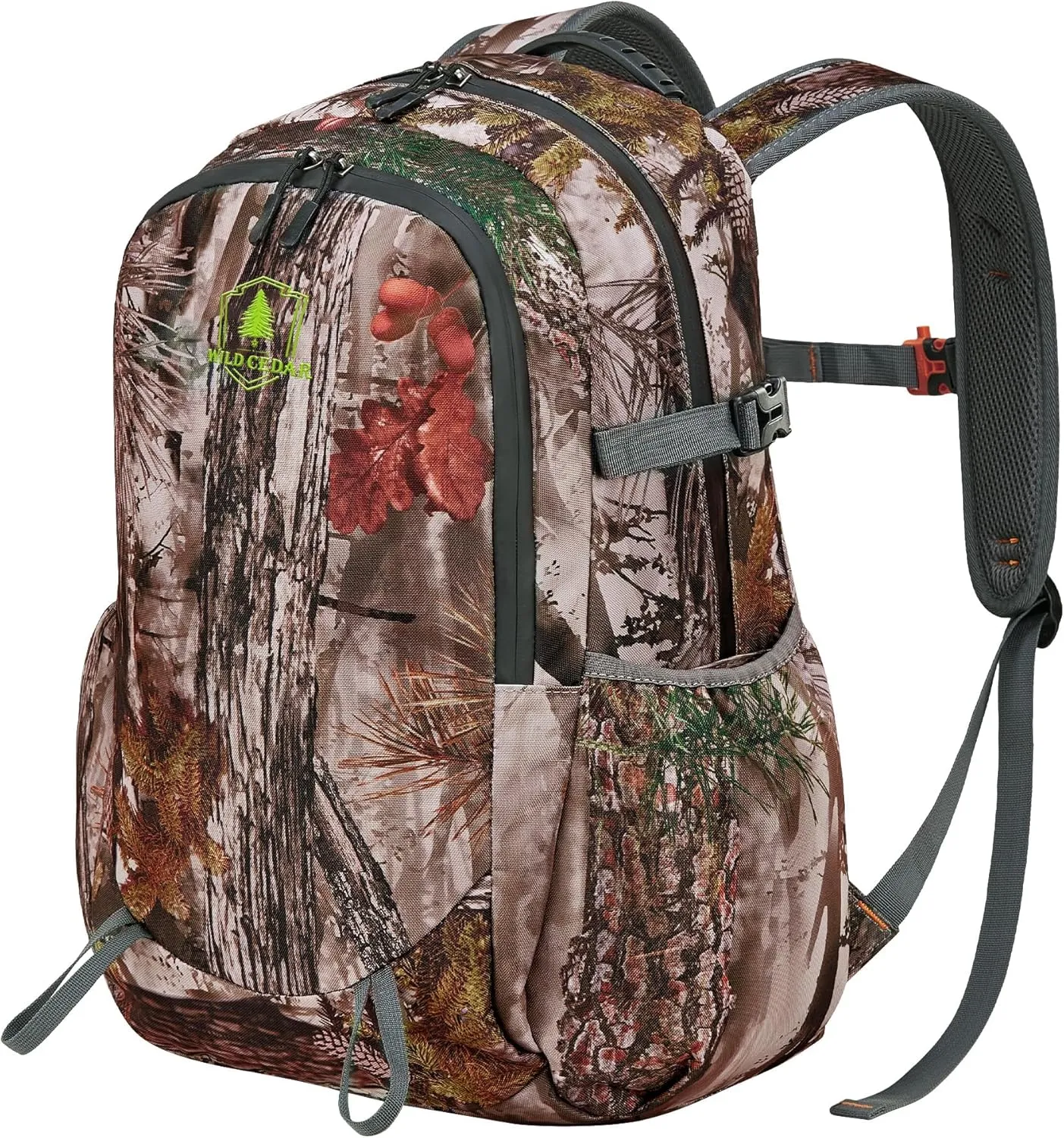 30L Kids Camo Hunting Backpack with 11 Pockets, Small Lightweight Hunting Bag for Youth, Men Water Resistant Day Pack for Boys & Girls, Travel, Hiking, Camping