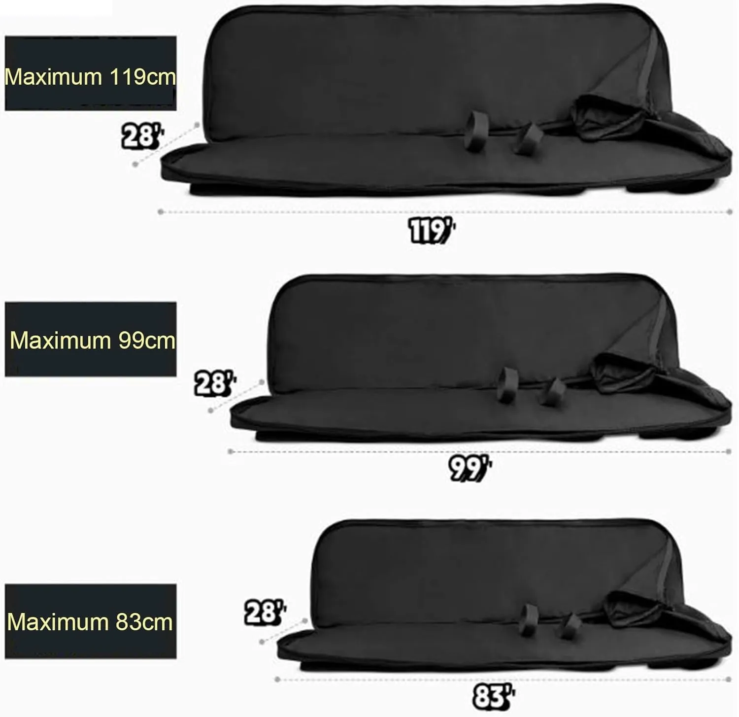 32" 37" 46" Soft Double Rifle Bag, Tactical Double Long Gun Bag,with Lockable Zipper and Backpack Strap, for Firearm Storage and Transportation, Perfect for Indoor/Outdoor Shooting