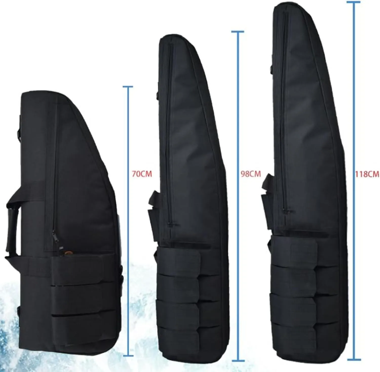 39/47 inch Double Rifle Case Soft Bag Gun Case, Lockable Shotgun Case with Backpack Straps, Tactical Rifle Bag for Hunting Shooting Range