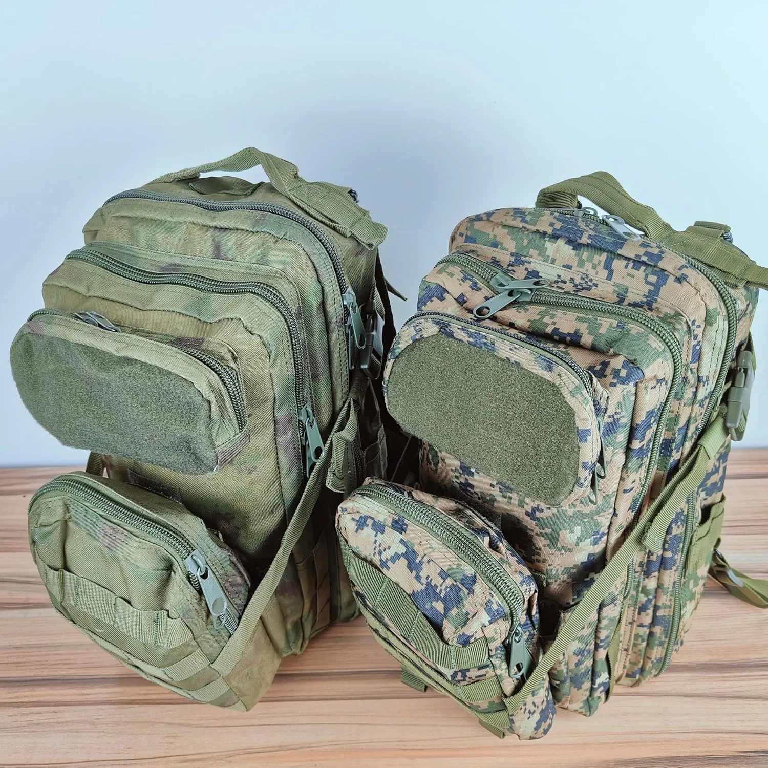 3P Tactical Backpack - 30L Capacity, Waterproof Oxford Cloth, MOLLE System - Ideal for Hiking, Rucking, and Military Use (Travel, Ruin Camouflage), OSFA