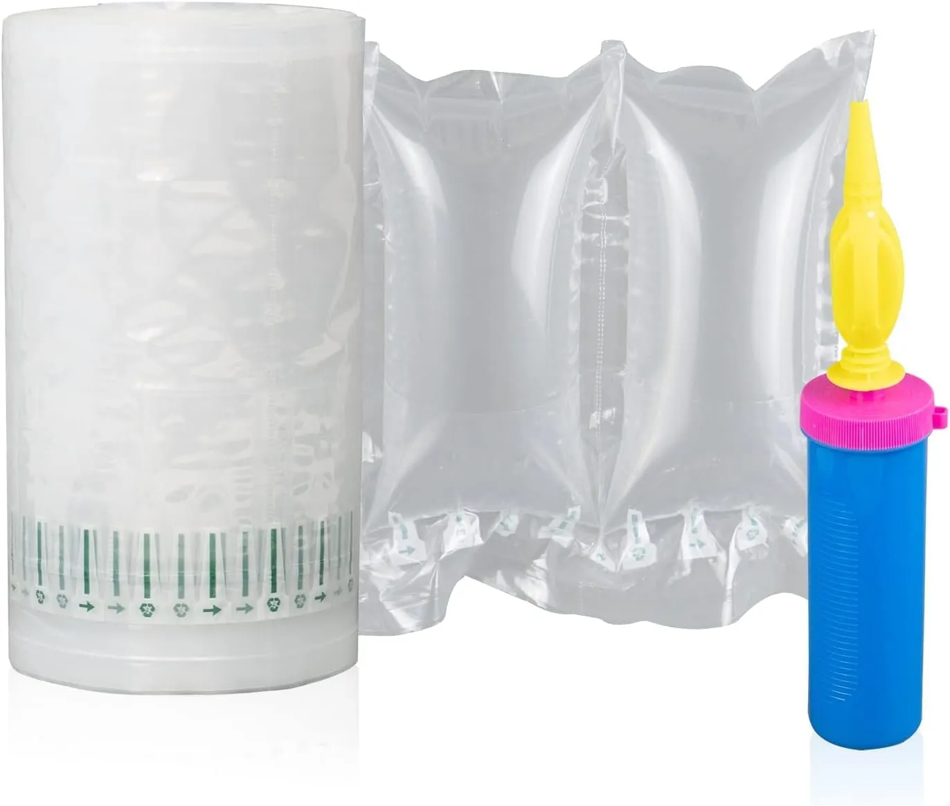 400 Count Air Pillows for Shipping with Pump Packing Boxes Void Filler Inflatable Bubble Packaging Air Bags, Recyclable Packing Materials for Moving, Purse Suffers for Shape Alternative to Peanuts