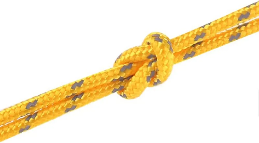 4.36yard 4mm Reflective Nylon Cord, 6pcs Solid Braid Nylon Rope with Aluminum Adjuster Cord Tensioner, Tent Guyline Rope for Camping Tent, Outdoor Hiking Packaging