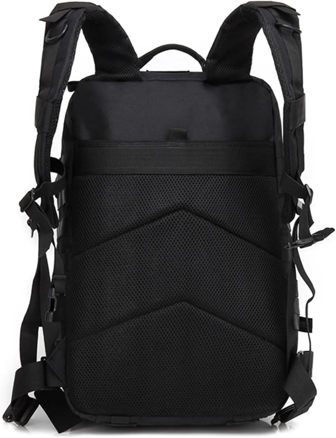 45L Military Tactical Backpack Water-Resistant Army Bag Rucksack MOLLE System - Hydration Compatible Bug Out Bag for Hiking,Gym,Assault Pack,Survival Gear (19.7x11.8)(Black)