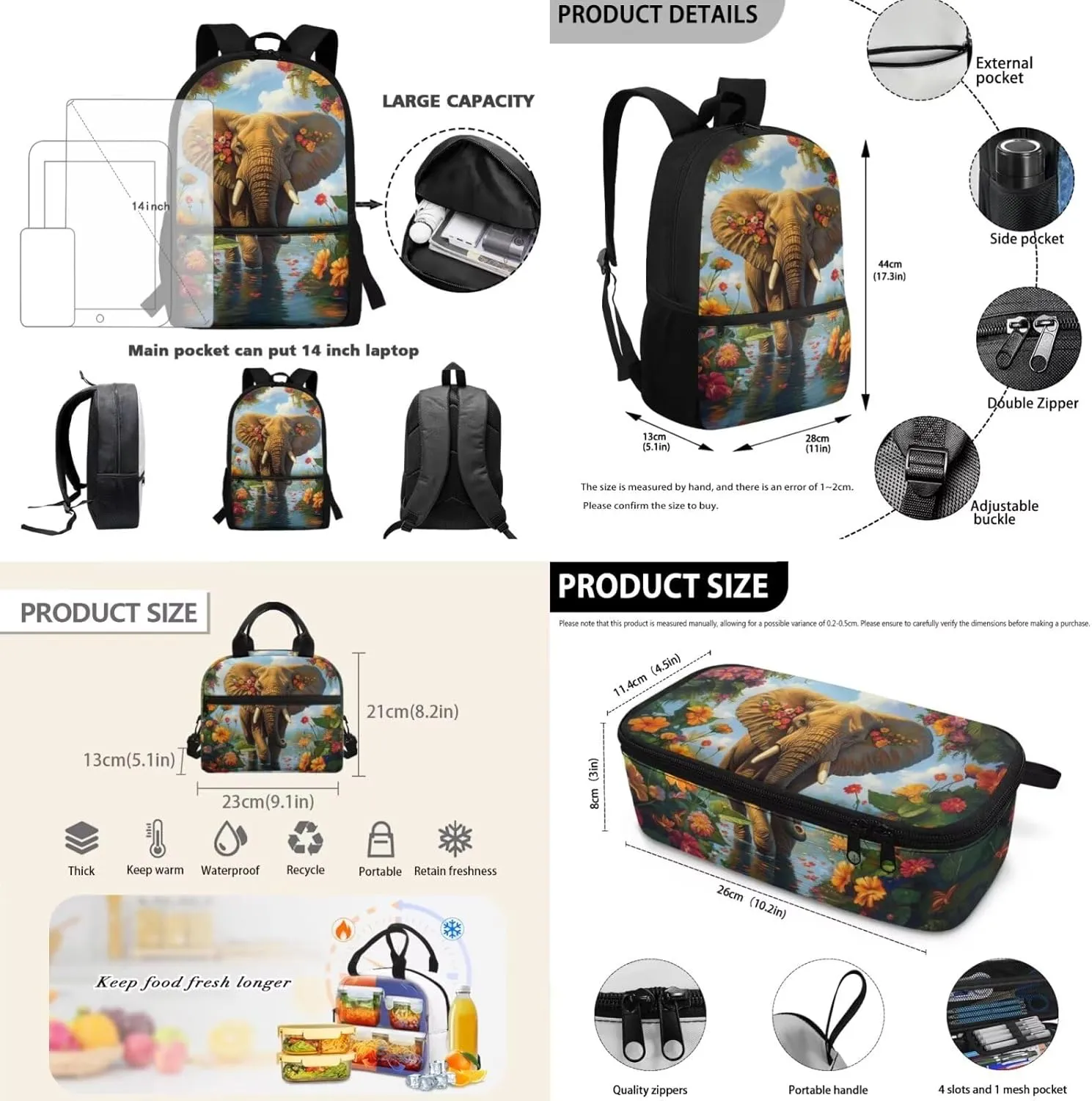 4th Grade School Bag Combo Boys 9-10 Years School Backpack for Kids 8-12 Boys 17 Inch Lightweight Bookbag with Lunch Bag Set Ergonomic Spacious