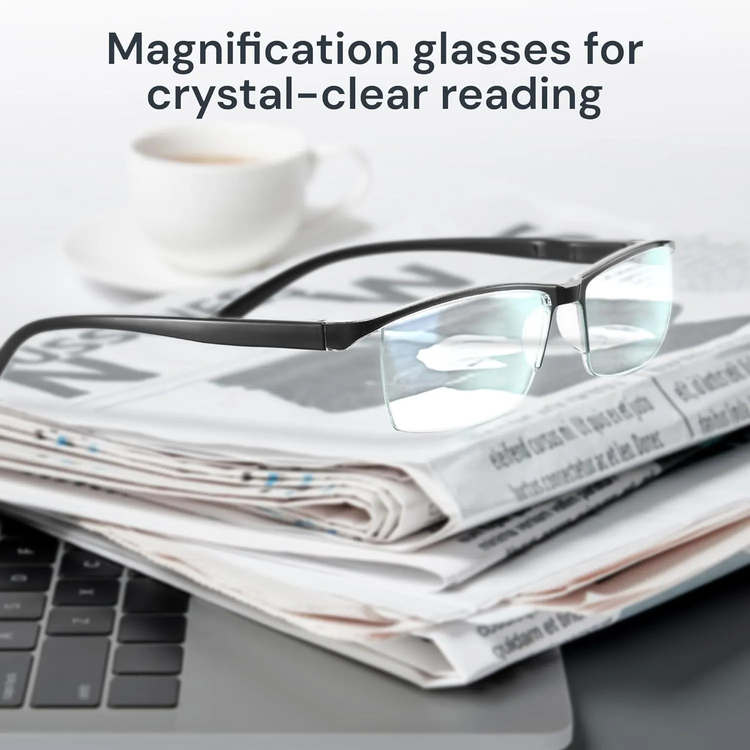 6 pack Executive Style Reading Glasses Men - Durable Readers with 99% Blue Light Blocking - Comfortable Fit with TR90 Frames