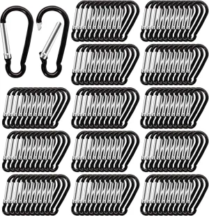 600 Pcs 2" Spring Snap Hooks in Bulk Aluminum Alloy Clip Keychain Small Spring Hook Snap for Hanging Camping Traveling Fishing Outdoor