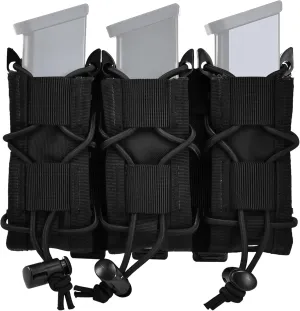 9mm Mag Pouch Double Triple,Pistol Mag Pouch Molle Clips,9mm Magazine Holder Open Top,Tactical Gear for Durable Camping Hunting Bag