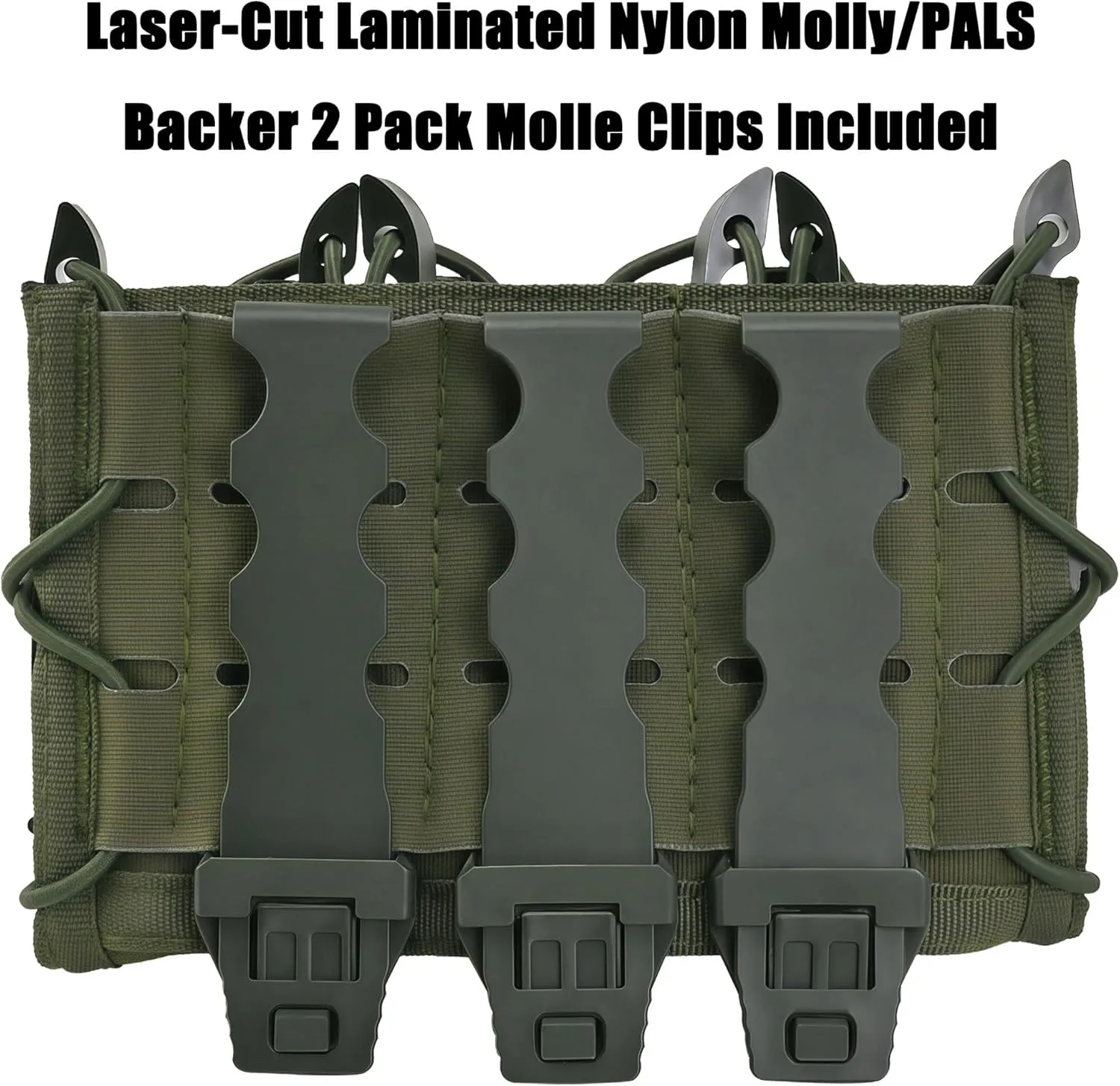 9mm Mag Pouch Double Triple,Pistol Mag Pouch Molle Clips,9mm Magazine Holder Open Top,Tactical Gear for Durable Camping Hunting Bag
