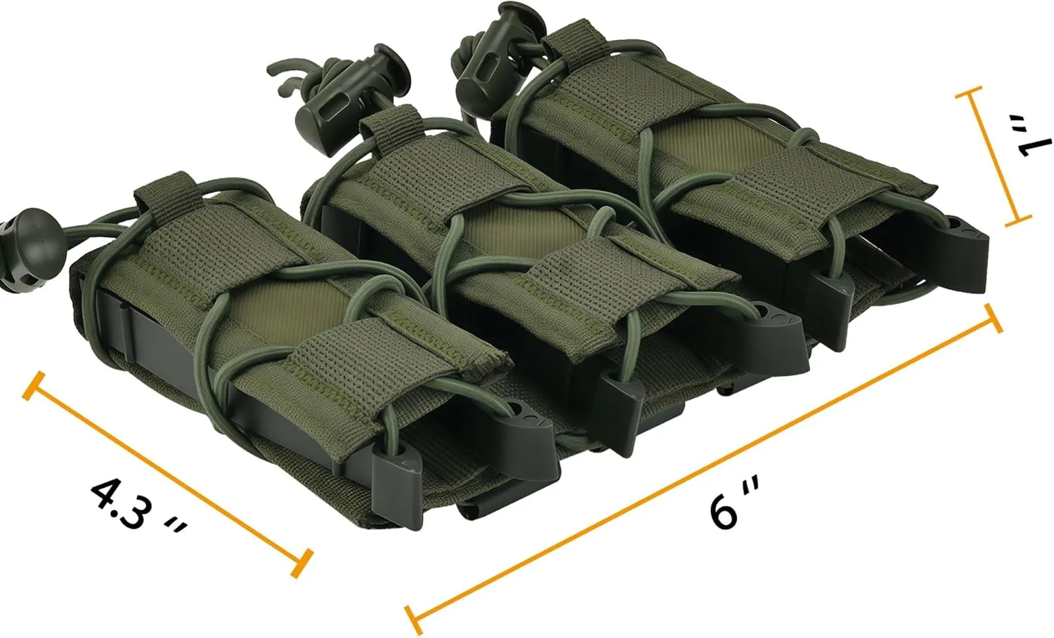 9mm Mag Pouch Double Triple,Pistol Mag Pouch Molle Clips,9mm Magazine Holder Open Top,Tactical Gear for Durable Camping Hunting Bag
