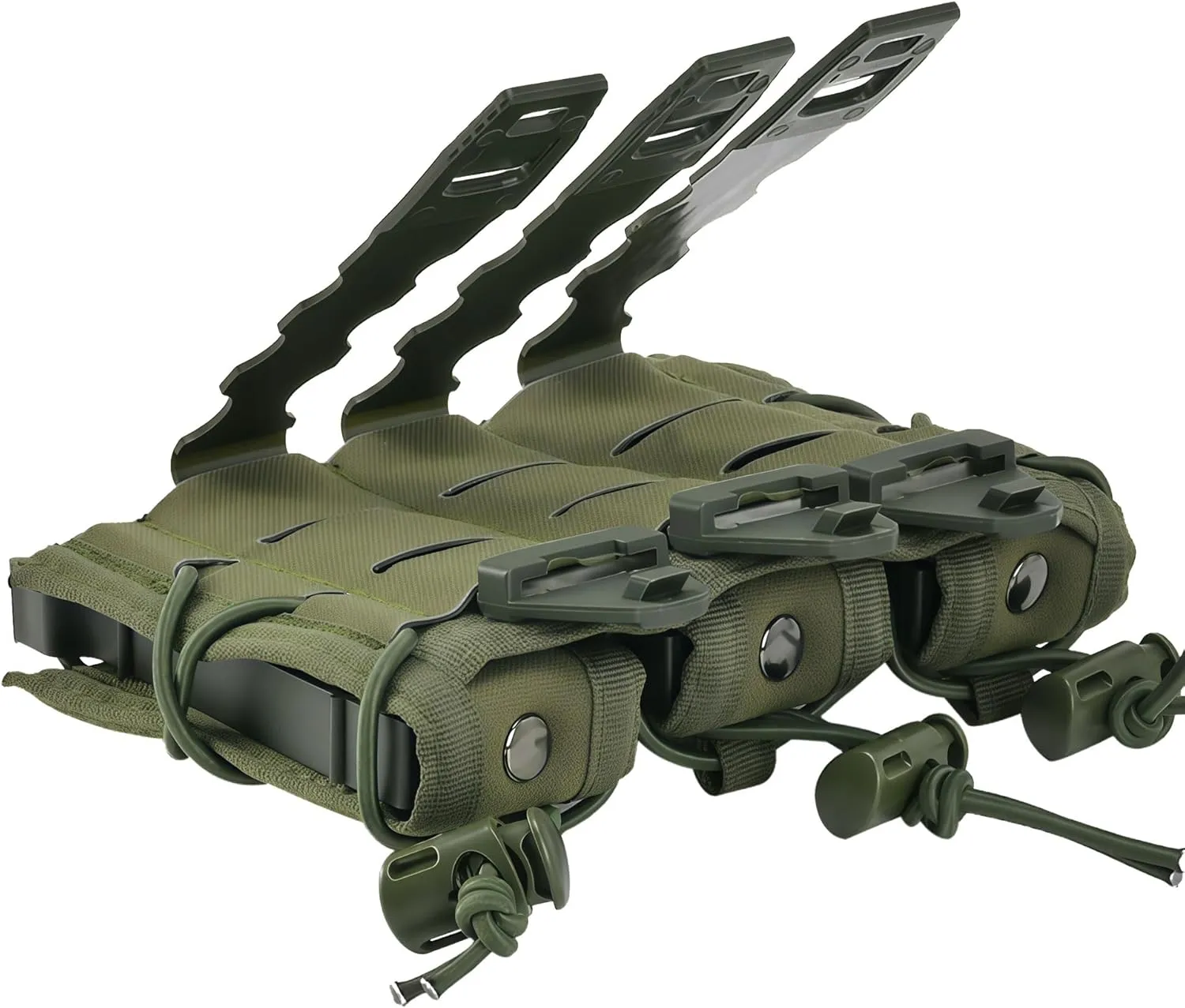 9mm Mag Pouch Double Triple,Pistol Mag Pouch Molle Clips,9mm Magazine Holder Open Top,Tactical Gear for Durable Camping Hunting Bag