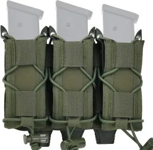 9mm Mag Pouch Double Triple,Pistol Mag Pouch Molle Clips,9mm Magazine Holder Open Top,Tactical Gear for Durable Camping Hunting Bag