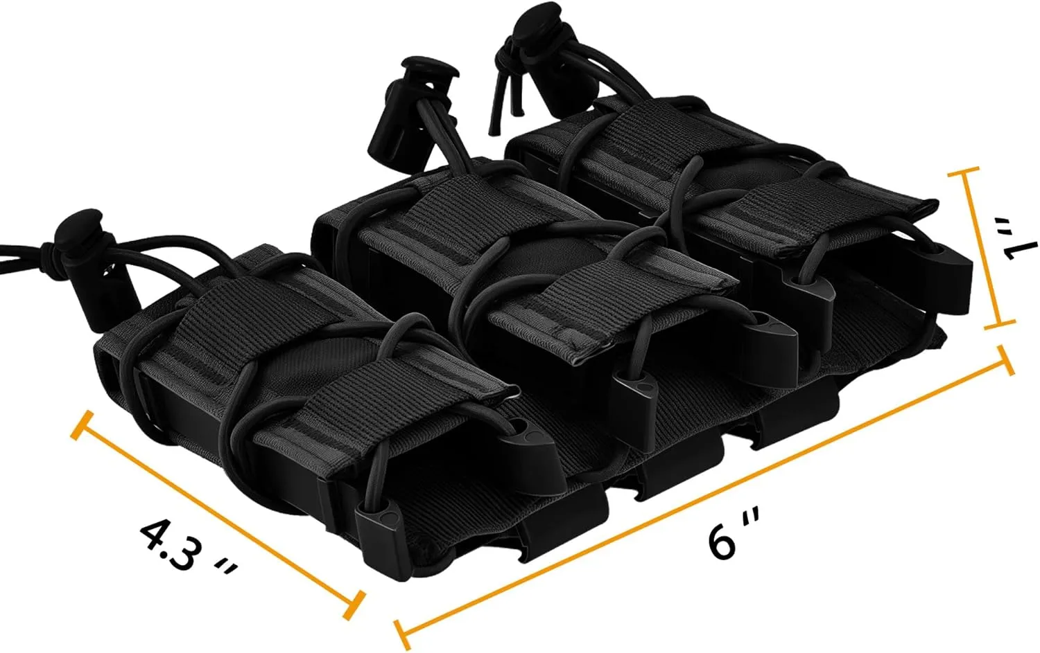 9mm Mag Pouch Double Triple,Pistol Mag Pouch Molle Clips,9mm Magazine Holder Open Top,Tactical Gear for Durable Camping Hunting Bag