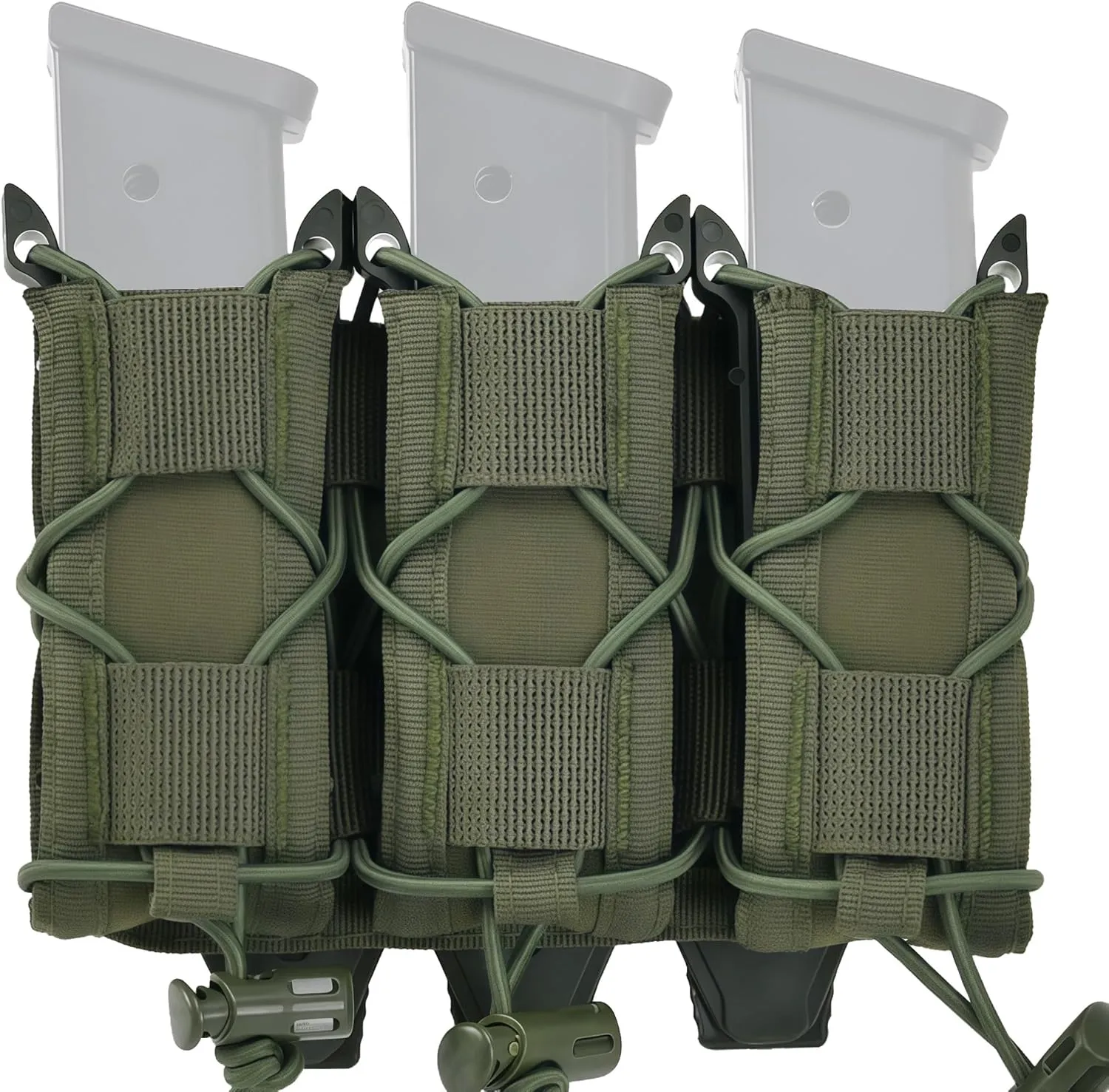 9mm Mag Pouch Double Triple,Pistol Mag Pouch Molle Clips,9mm Magazine Holder Open Top,Tactical Gear for Durable Camping Hunting Bag