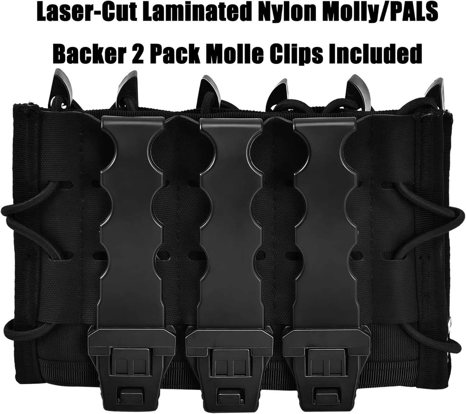 9mm Mag Pouch Double Triple,Pistol Mag Pouch Molle Clips,9mm Magazine Holder Open Top,Tactical Gear for Durable Camping Hunting Bag