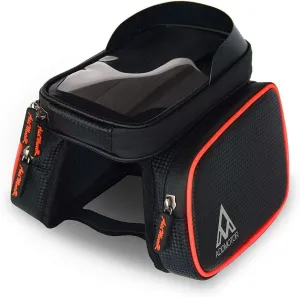 ADDMOTOR Bike Phone Mount Bag Waterproof Universal Cycling Bicycle Frame Bags Phone Mount Holder for Apple iPhone Samsung 7 Note 7 Below 6.2 inch Top Tube Handlebars Storage Bag