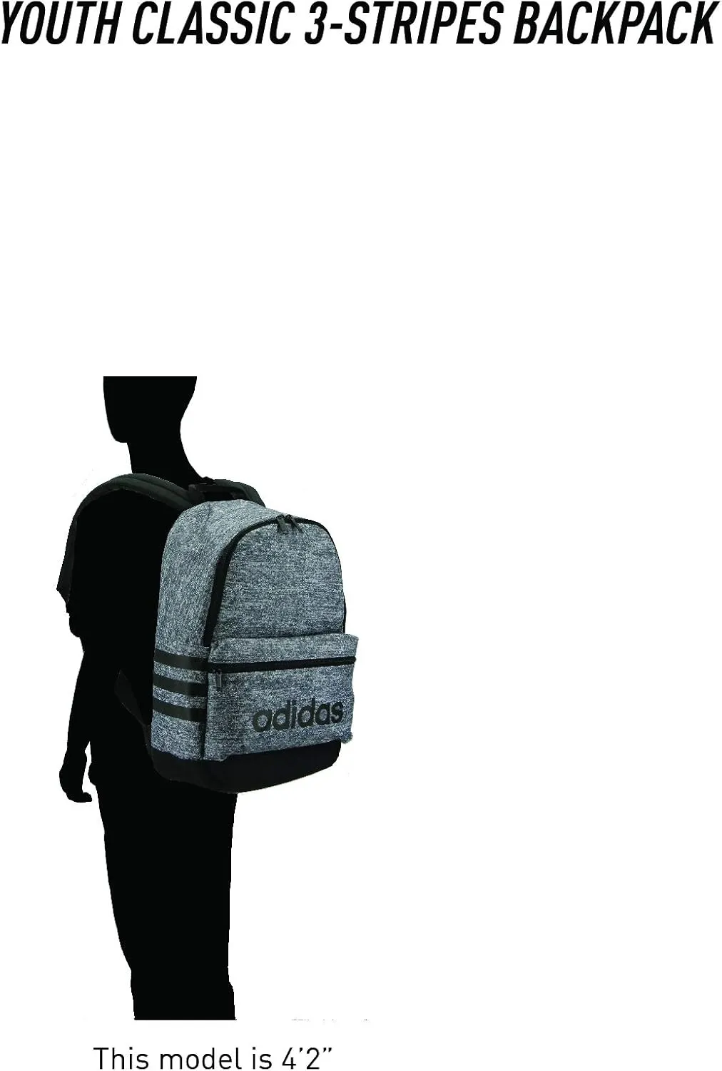 adidas Classic 3S Backpack for Boys and Girls, Jersey White/Rose Gold Rainbow, One Size