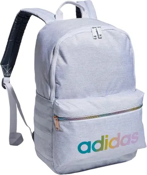 adidas Classic 3S Backpack for Boys and Girls, Jersey White/Rose Gold Rainbow, One Size