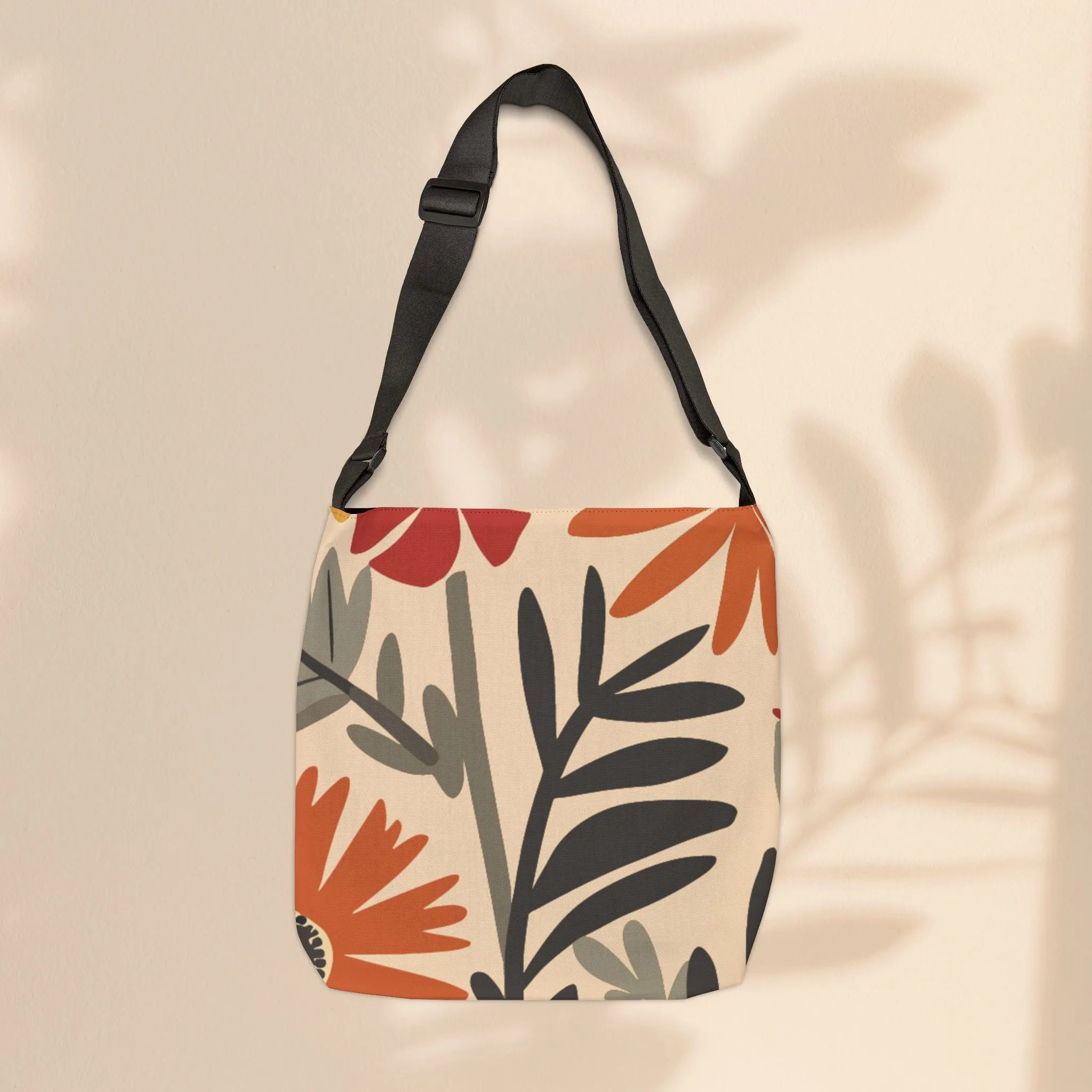 Adjustable Tote Bag - BoHo Flowers