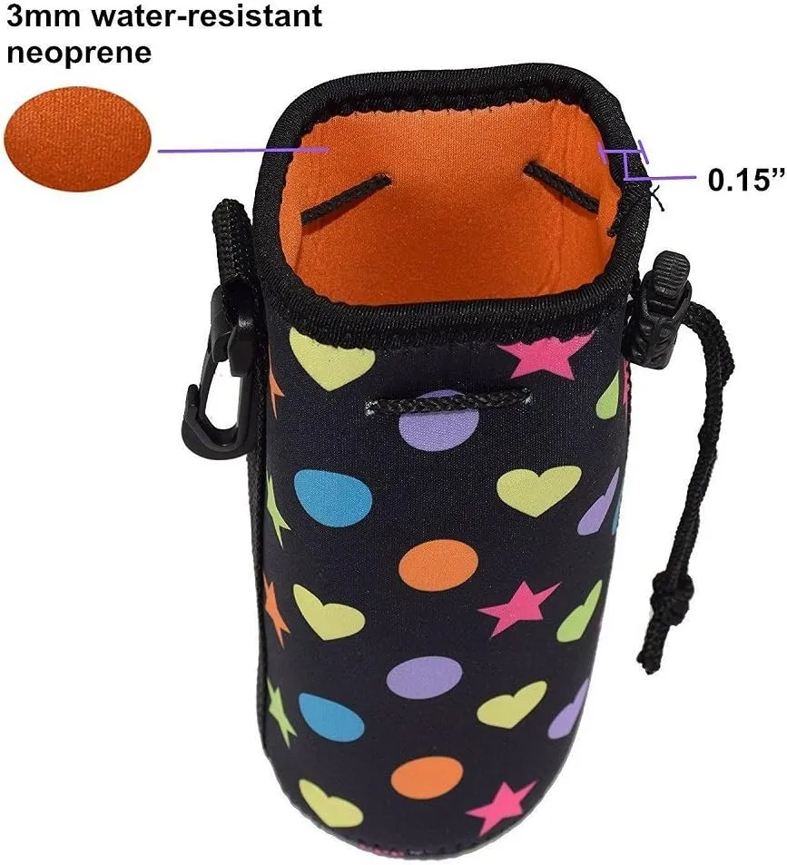 Af-Wan Water Bottle Cooler Carrier for 22 oz Long Neck Water Bottle or Tall Beer Bottles,Protable Neoprene Insulated Water Drink Bottle Cover Sleeve Tote Bag Pouch Holder Strap.(3pcs)