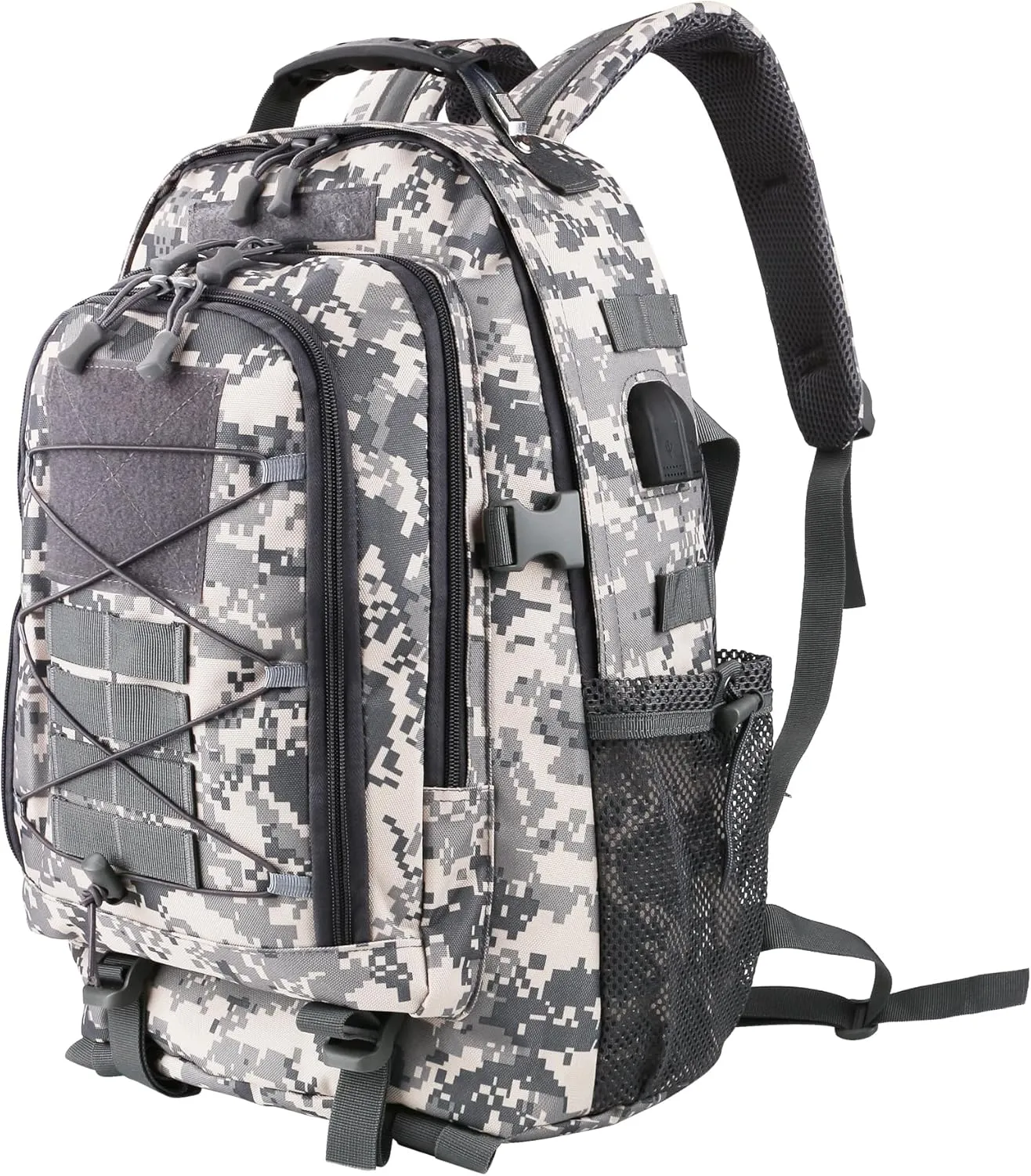aiGear Tactical Backpack for Men, 35L Military Backpack, 3-Day Bug Out Bag for Camping Hiking Hunting with Molle System Army Daypack (35L ACU)