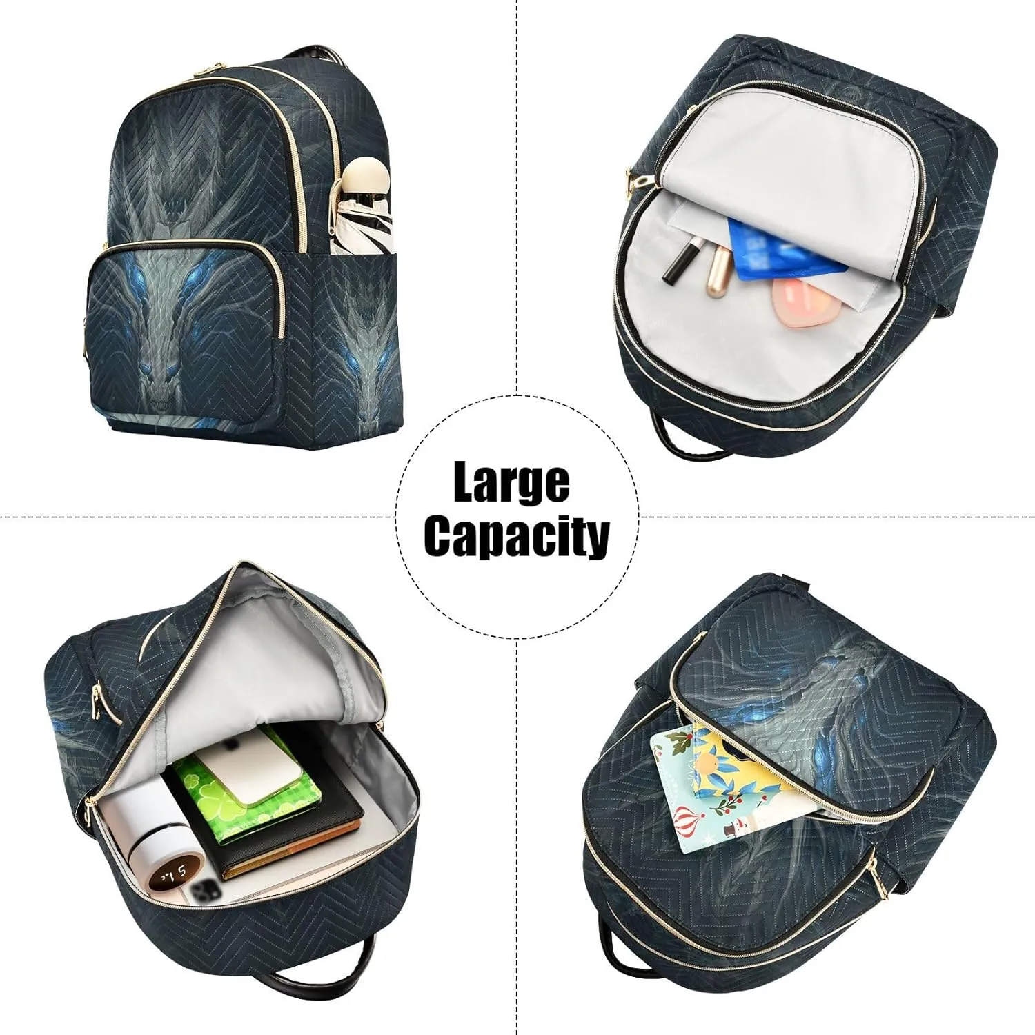 ALAZA Dragon Firing Anime Mini Backpack Purse for Women Travel Bag Fashion Daypack Back Pack Shoulder Bag