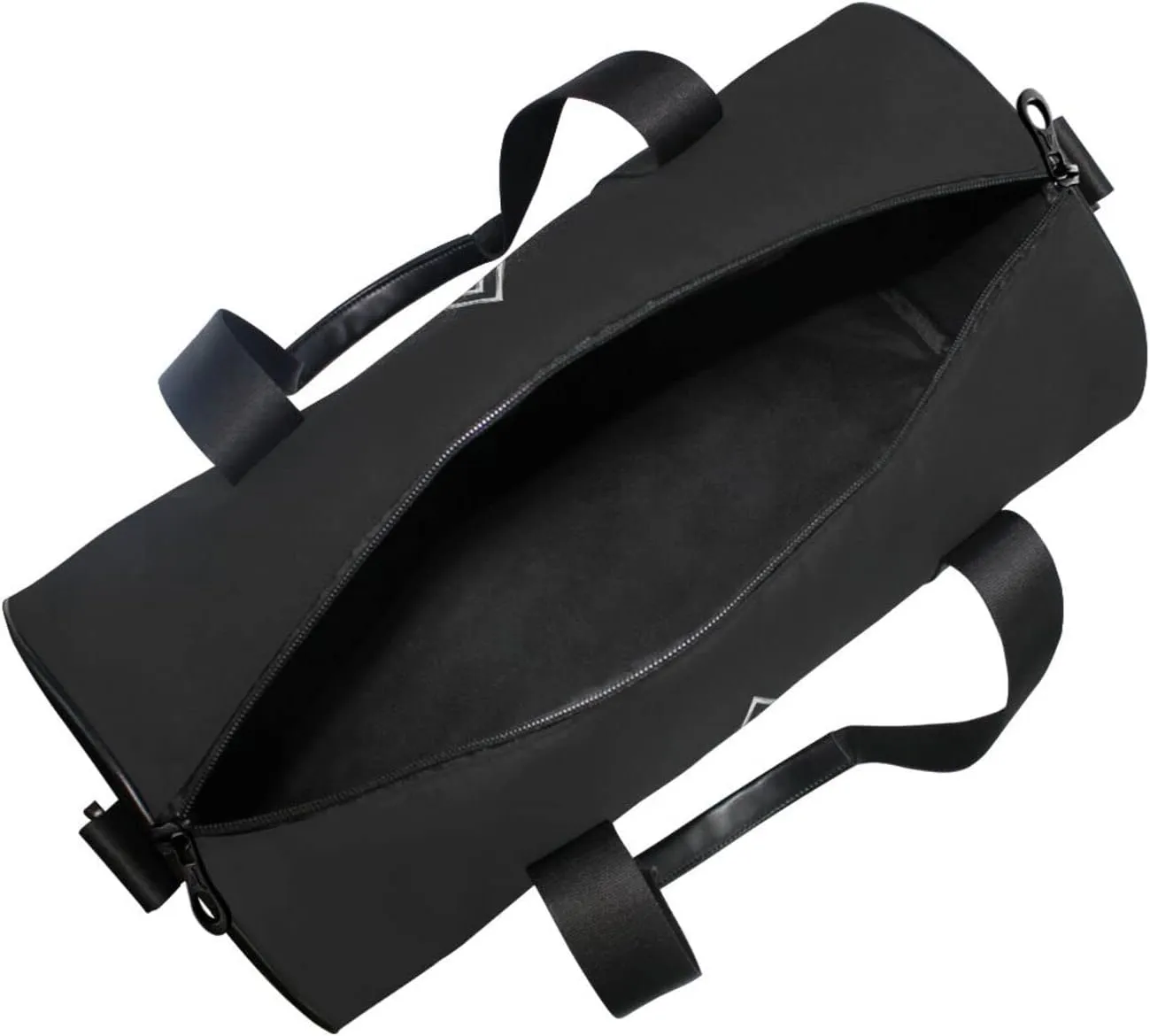 Alchemy Symbols Planet Icon Magic, Astrology, Mystery, Occultism Duffel Bag, Foldable Canvas Travel Tote for Gym Sports with Inner Pockets, Durable Lightweight Fitness Bag for Overnight Workout