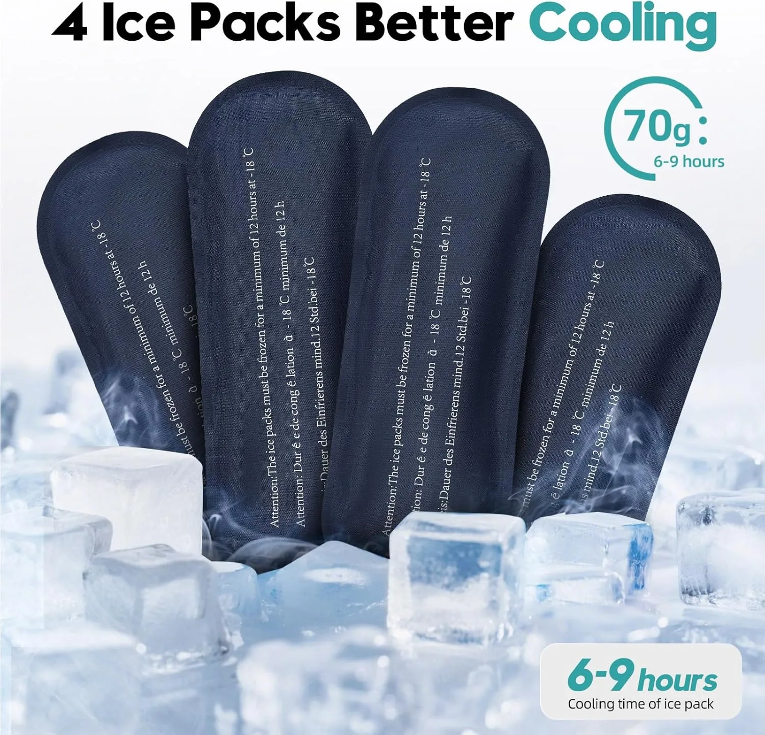 ALLCAMP Insulin Cooler Travel Case Diabetic Medication Cooler with 4 Ice Pack - Medical Cooler Bag Portable and Reusable Grey (9x 4.72x 3.14 inches)