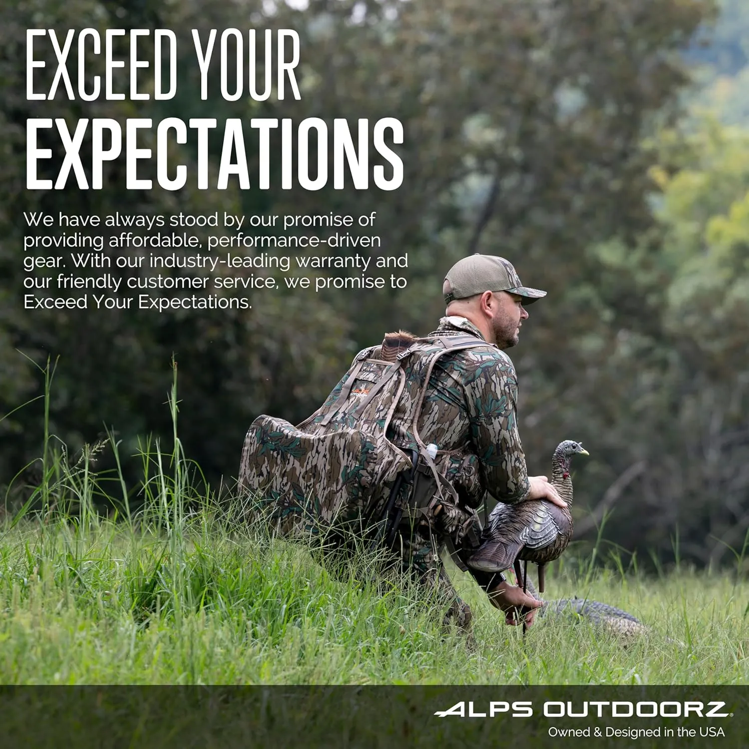 ALPS OutdoorZ Super Elite 4.0 Camo Turkey Vest Featuring Removable Fold Away Seat, Game Bag, and Call and Striker Pockets