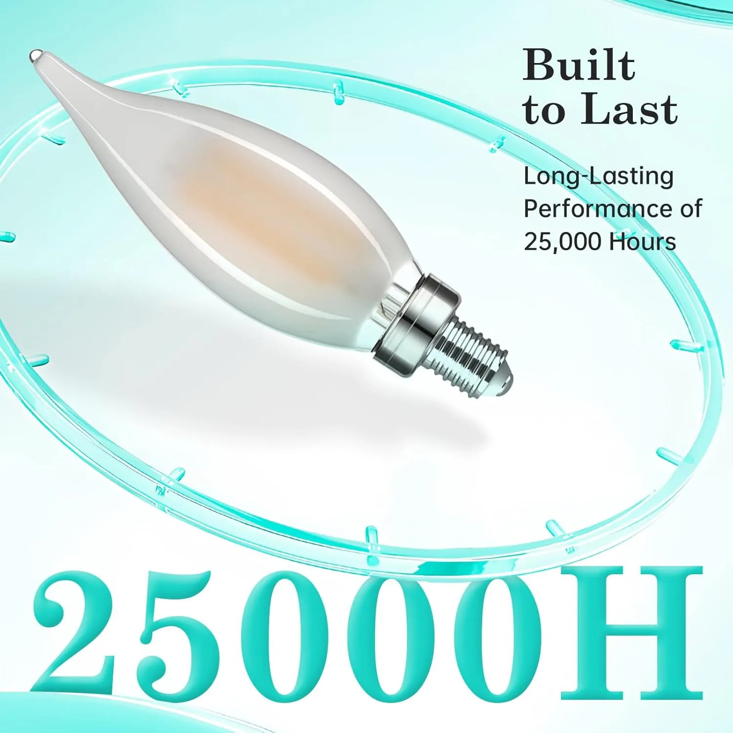 AMDTU E12 40 Watt Equivalent Frosted Small Base LED Bulb Candelabra Candle CA10 Dimmable Chandelier Light Ideal for Dining Rooms Living Rooms and bedrooms Long Lasting Light for Cozy Settings