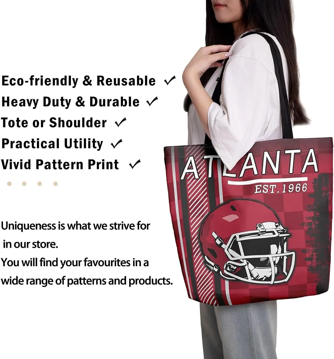 American Football City Canvas Tote Bag Football Sports Ball Game Travel Shopping Bag,Teen Rugby Helmet