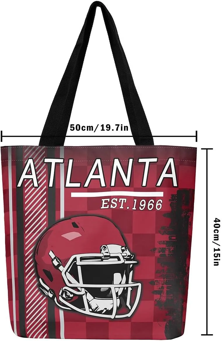 American Football City Canvas Tote Bag Football Sports Ball Game Travel Shopping Bag,Teen Rugby Helmet