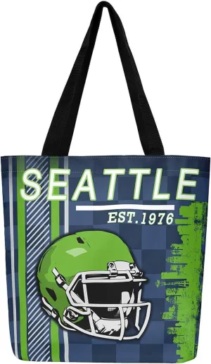 American Football City Canvas Tote Bag Football Sports Ball Game Travel Shopping Bag,Teen Rugby Helmet