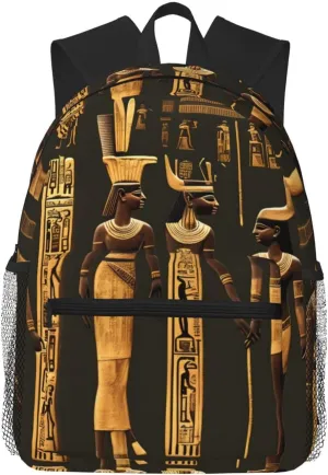 Ancient Egyptian Hieroglyph College Backpack For Women Men,Lightweight Travel Bag Backpack With Pockets