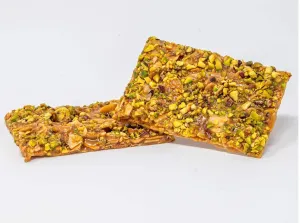 Andy Anand's Pistachio Brittle Croccante, 7 oz - Flown Fresh from Italy, Taste in Every Bite, Simply Delicious & Crunchy, All-Natural, No Preservatives - Unbelievably Delicious Gourmet Snack